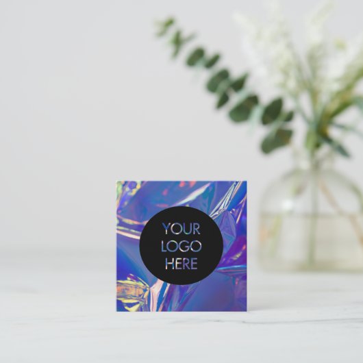 ホログラム社会的な媒体の名刺 スクエア名刺 (スタンド正面)