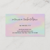 ホログラム背景ピンクの唇 名刺 (裏面)