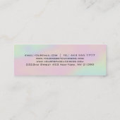 ホログラム背景QRコード スキニー名刺 (裏面)