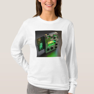 ホログラム表示付き未来的ハードウェア財布 Tシャツ