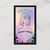 ホログラム ヘアサロン 美容室 名刺 (正面)
