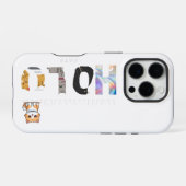 ホログラム 猫 デザイン ハード iPhone カバー (裏面横)