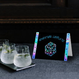 ホログラムD20アドベンチャー完了 | PnPテーブルトップ サンキューカード