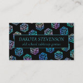 ホログラムD20パターン | PnP Tabletopゲーマーサイコロ 名刺 (正面)