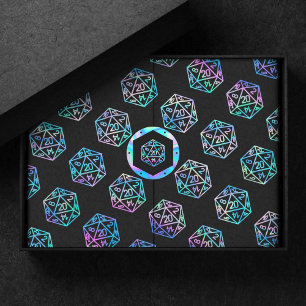 ホログラムD20パターン PnP Tabletopゲーマーサイコロ 薄葉紙