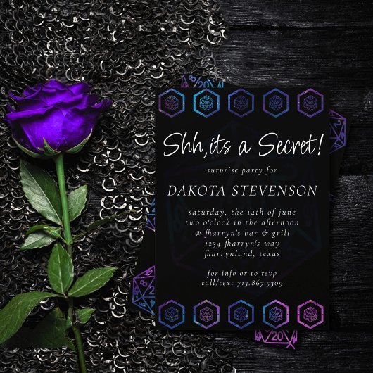 ホログラムD20 | PnP Tabletopサイコロサプライズパーティー 招待状