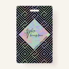 ホログラモダンフィック対称パターン-バッジ バッジ