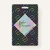 ホログラモダンフィック対称パターン-バッジ バッジ (裏面)