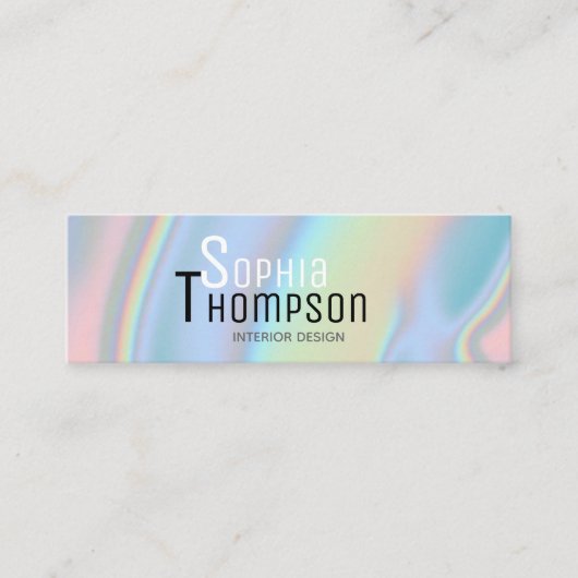 ホログラモダンフィック液大理石 スキニー名刺 (正面)