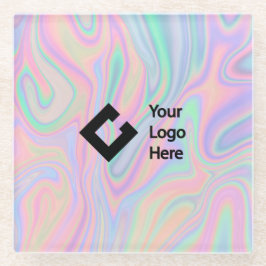 ホログラモダンフィック虹彩灯事務所セット ガラスコースター