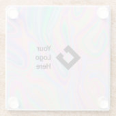 ホログラモダンフィック虹彩灯事務所セット ガラスコースター (裏面)