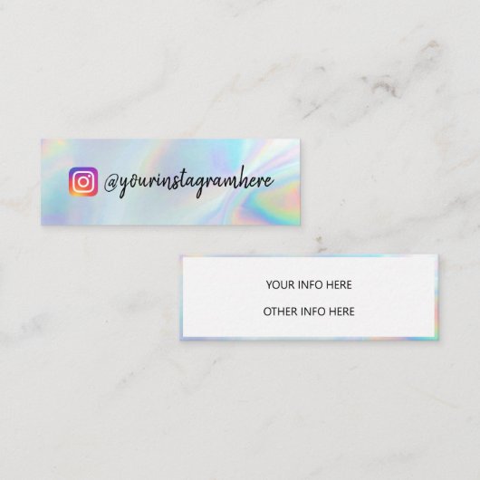 ホログラ澄んフィックカラーシフトミニ名刺 スキニー名刺 (正面/裏面)