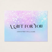 ホログリッターパステルエレガント証明書ギフトカード (正面)