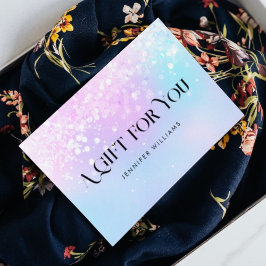 ホログリッターパステルエレガント証明書ギフトカード