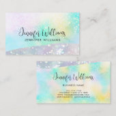 ホログリッターパステルモダンパステルカラー 名刺 (正面/裏面)