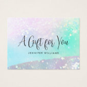 ホログリッターパステルモダン証明書ギフトカード (正面)