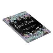 ホログリッターブラックグラデーション21thバースデーゲストブック ノートブック (右側)