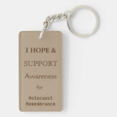ホロコーストメモリ認識度リボンキーチェーン キーホルダー (裏面)
