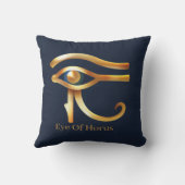 ホロスのシックな黄金の目、エジプトの象形文字 クッション (裏面)