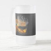 ホロスの燃える目古代エジプトのアートマグ フロストグラスビールジョッキ (正面左)