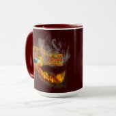 ホロスの燃える目古代エジプトのアートマグ マグカップ (正面左)