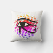 ホロスエジプトのシンボル渦のカラフル目 クッション (裏面)