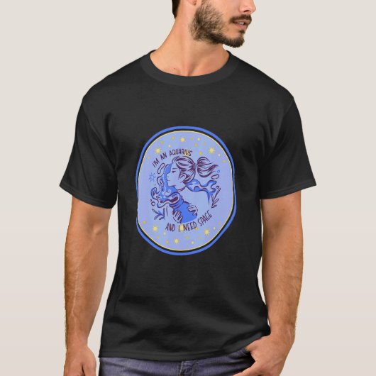 ホロスコープ 占星術 みずがめ座 Tシャツ (正面)