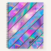 ホロスタイリッシュシックな青ピンク ノートブック (正面)