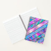 ホロスタイリッシュシックな青ピンク ノートブック (内部)