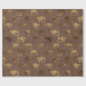 ホロス金ゴールド象形青銅の眼 ラッピングペーパー (フラット)