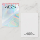 ホロドリップホログラフィックトレンディーイヤリングディスプレイカード 名刺 (正面/裏面)