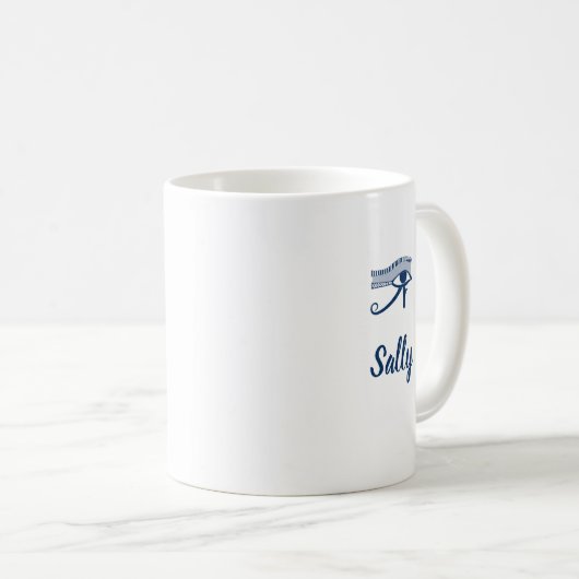 ホロパーソナライズされたスのエジプトの目 コーヒーマグカップ (正面右)