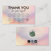 ホロフェイクグラフィックメイクアップヘアロゴロイヤリティカード 名刺 (正面/裏面)