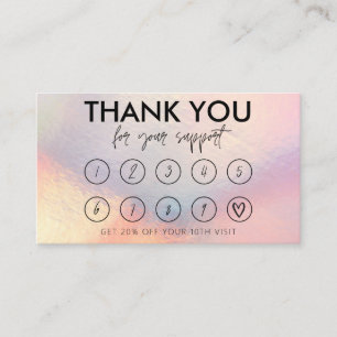 ホロフェイクグラフィックメイクアップヘアロゴロイヤリティカード 名刺