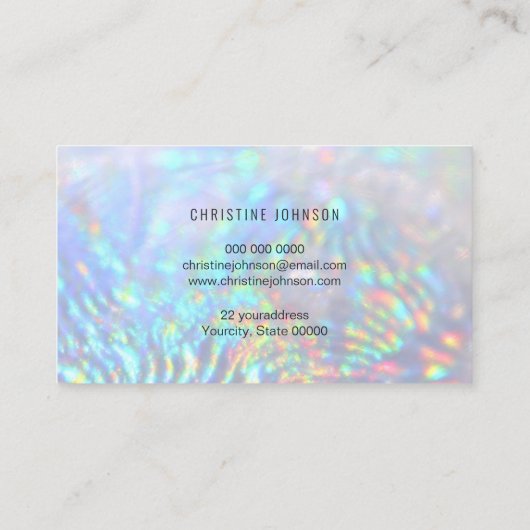 ホロフェイクグ背景 名刺 (裏面)