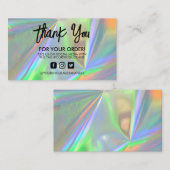 ホロフェイクサンキュートレンディーサロン名刺 名刺 (正面/裏面)