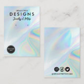 ホロフェイクロゴSNSイヤリングディスプレイカード 名刺 (正面/裏面)