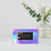 ホロフエレガントィアモダンルガールツリーシルエット 名刺 (スタンド正面)