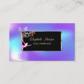 ホロフエレガントィアモダンルガールツリーシルエット 名刺 (正面)