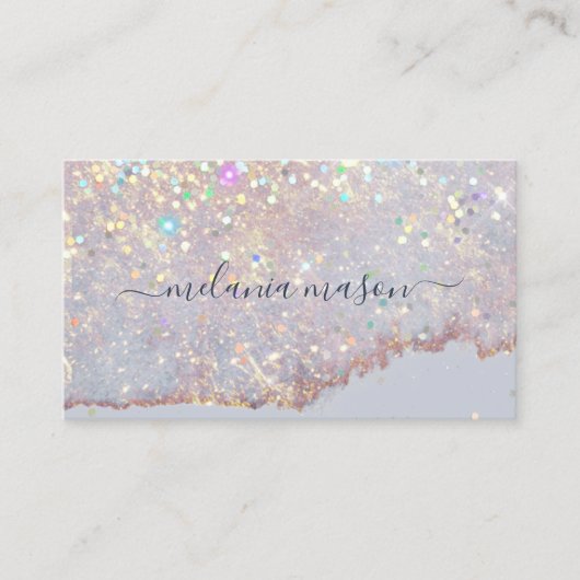 ホロフエレガントィックグラムグリッターメイクアップアーティスト 名刺 (正面)