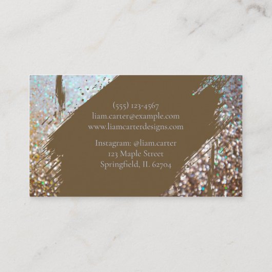 ホロフエレガントィックブパーソナライズされたラシ名札 名刺 (裏面)