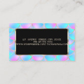 ホロフエレガントィックマーメイドはかりで測ブラックフレーム 名刺 (裏面)