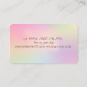 ホロフエレガントィックモダン金ゴールドブラシストローク線 名刺 (裏面)