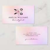 ホロフエレガントルはさみフローラヘアスタイリスト 名刺 (正面/裏面)