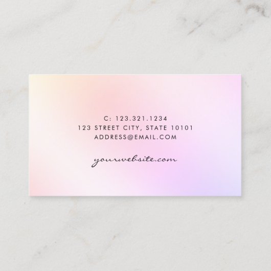 ホロフエレガントルはさみフローラヘアスタイリスト 名刺