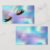 ホロフエレガントロモダンックグリッターのラフェイクッシュ 名刺 (正面/裏面)