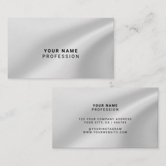 ホロフカスタムィア銀灰色 名刺 (正面/裏面)