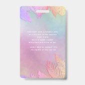 ホロフクールロ熱葉帯グラフのプールパーティー バッジ (裏面)