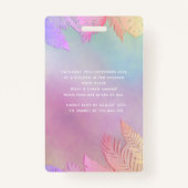 ホロフクールロ熱葉帯グラフのプールパーティー バッジ (裏面)