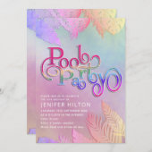 ホロフクールロ熱葉帯グラフのプールパーティー 招待状 (正面/裏面)